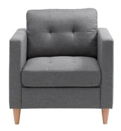 Fauteuil FALSLEV Tissu Gris -Royal Oak || Basic Soldes Boutique 212337