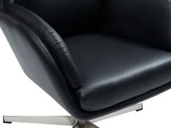 Fauteuil A/repose-pieds TANKEDAL Noir -Royal Oak || Basic Soldes Boutique 212354