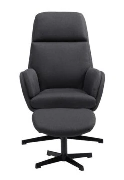 Fauteuil A/repose-pieds TANKEDAL Gris Foncé -Royal Oak || Basic Soldes Boutique 212360