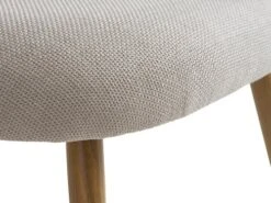 Fauteuil THORUP Tissu Beige/coloris Chêne -Royal Oak || Basic Soldes Boutique 212371