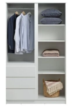 Armoire LIMFJORDEN 120x200 Combi Blanc -Royal Oak || Basic Soldes Boutique 213410