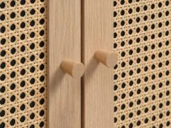 Armoire HALMSTAD 2 Portes Polyrotin/coloris Chêne -Royal Oak || Basic Soldes Boutique 213422