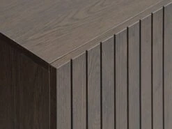 Buffet HEMDRUP 2 Portes Coloris Chêne Foncé/noir -Royal Oak || Basic Soldes Boutique 213432