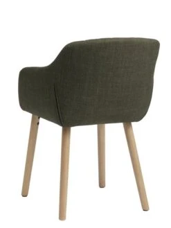 Chaise ADSLEV Tissu Vert Olive/coloris Chêne -Royal Oak || Basic Soldes Boutique 213485