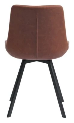 Chaise HYGUM Pivotante Cognac/noir -Royal Oak || Basic Soldes Boutique 213542