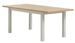 Table MARKSKEL 150/193 Coloris Gris Clair/chêne -Royal Oak || Basic Soldes Boutique 213620