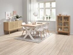 Buffet HALMSTAD 3 Portes Polyrotin/coloris Chêne -Royal Oak || Basic Soldes Boutique 213735