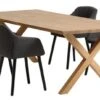 GRIBSKOV L230 Table Chêne + 4 ADSLEV Chaises Anthracite
