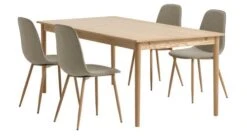 MARSTRUP L190/280 Table Chêne + 4 BISTRUP Chaises Sable