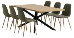 NORTOFT L200 Table Chêne + 4 BISTRUP Chaises Olive 6 NORTOFT L200 Table Chêne + 4 BISTRUP Chaises Olive -Royal Oak || Basic Soldes Boutique 213974