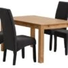 HAGE L150 Table Chêne + 4 BAKKELY Chaises Gris/noir