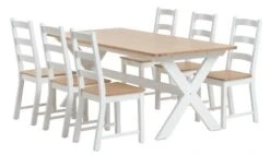 VISLINGE L190 Table Naturel + 4 VISLINGE Chaises Naturel -Royal Oak || Basic Soldes Boutique 214316
