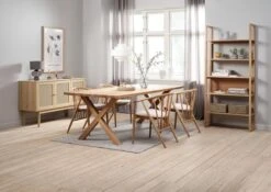 GRIBSKOV L230 Table Chêne + 4 ARNBORG Chaises Chêne 5 GRIBSKOV L230 Table Chêne + 4 ARNBORG Chaises Chêne -Royal Oak || Basic Soldes Boutique 214347 1
