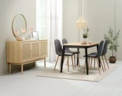 Buffet HALMSTAD 3 Portes Polyrotin/coloris Chêne -Royal Oak || Basic Soldes Boutique 214354