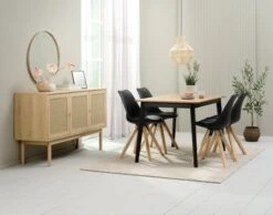 Buffet HALMSTAD 3 Portes Polyrotin/coloris Chêne -Royal Oak || Basic Soldes Boutique 214355 1