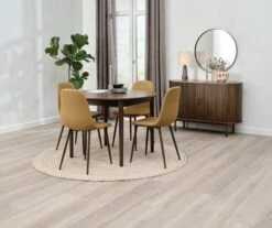 MARSTRAND Ø110 Table Chêne Foncé + 4 JONSTRUP Curry/chêne F. -Royal Oak || Basic Soldes Boutique 214444