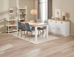 Bibliothèque HERNING 5 Tablettes Blanc -Royal Oak || Basic Soldes Boutique 214494