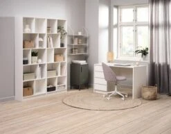 Bibliothèque MOSBJERG 10 Tablettes Blanc -Royal Oak || Basic Soldes Boutique 214553