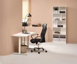 Bibliothèque MOSBJERG 10 Tablettes Blanc -Royal Oak || Basic Soldes Boutique 214558