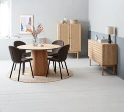 Chaise GEVNINGE Tissu Brun Foncé/noir -Royal Oak || Basic Soldes Boutique 214563