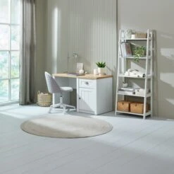 Bibliothèque HERNING 5 Tablettes Blanc -Royal Oak || Basic Soldes Boutique 214566