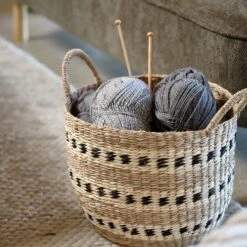 Panier VIGIL Ø32xH27cm Herbier Marin -Royal Oak || Basic Soldes Boutique 215260