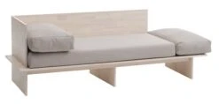 Banquette SOLLERUP 204x78 Pin Massif/tissu Gris Clair -Royal Oak || Basic Soldes Boutique 216573