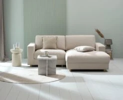 Bout De Canapé GANDRUP 45x45 Coloris Marbre Blanc -Royal Oak || Basic Soldes Boutique 219538