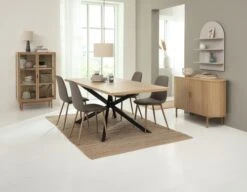 Table NORTOFT 95x200 Coloris Chêne/noir -Royal Oak || Basic Soldes Boutique 221079 1