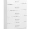 Commode 5 Tiroirs Larges TAPDRUP Blanc