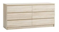 Commode 3+3 Tiroirs LIMFJORDEN Coloris ChĂȘne Clair