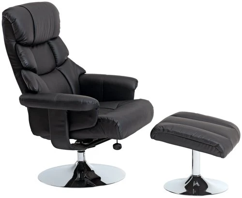 Fauteuil A/repose-pied HASSELAGER Noir 1 Fauteuil A/repose-pied HASSELAGER Noir