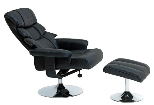 Fauteuil A/repose-pied HASSELAGER Noir 2 Fauteuil A/repose-pied HASSELAGER Noir – Image 2