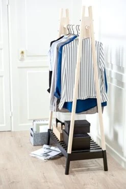 Portant JENNET Naturel/noir 6 Portant JENNET Naturel/noir -Royal Oak || Basic Soldes Boutique 77103