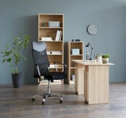 Bibliothèque HORSENS 5 Tablettes Chêne -Royal Oak || Basic Soldes Boutique 86012