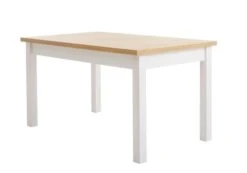 Table MARKSKEL 150x193 Blanc/coloris Chêne