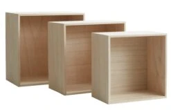 Étagère Murale ILBRO 3 Pcs/pqt Naturel