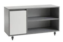 Meuble TV BILLUND Blanc/béton