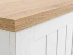 Meuble TV MARKSKEL Blanc/chêne -Royal Oak || Basic Soldes Boutique 98429