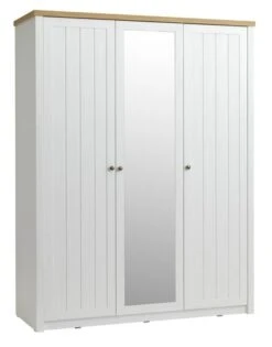 Armoire MARKSKEL 162x210 Blanc/coloris ChĂȘne