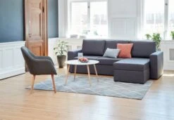 Fauteuil UDSBJERG Tissu Gris/chêne -Royal Oak || Basic Soldes Boutique 99715